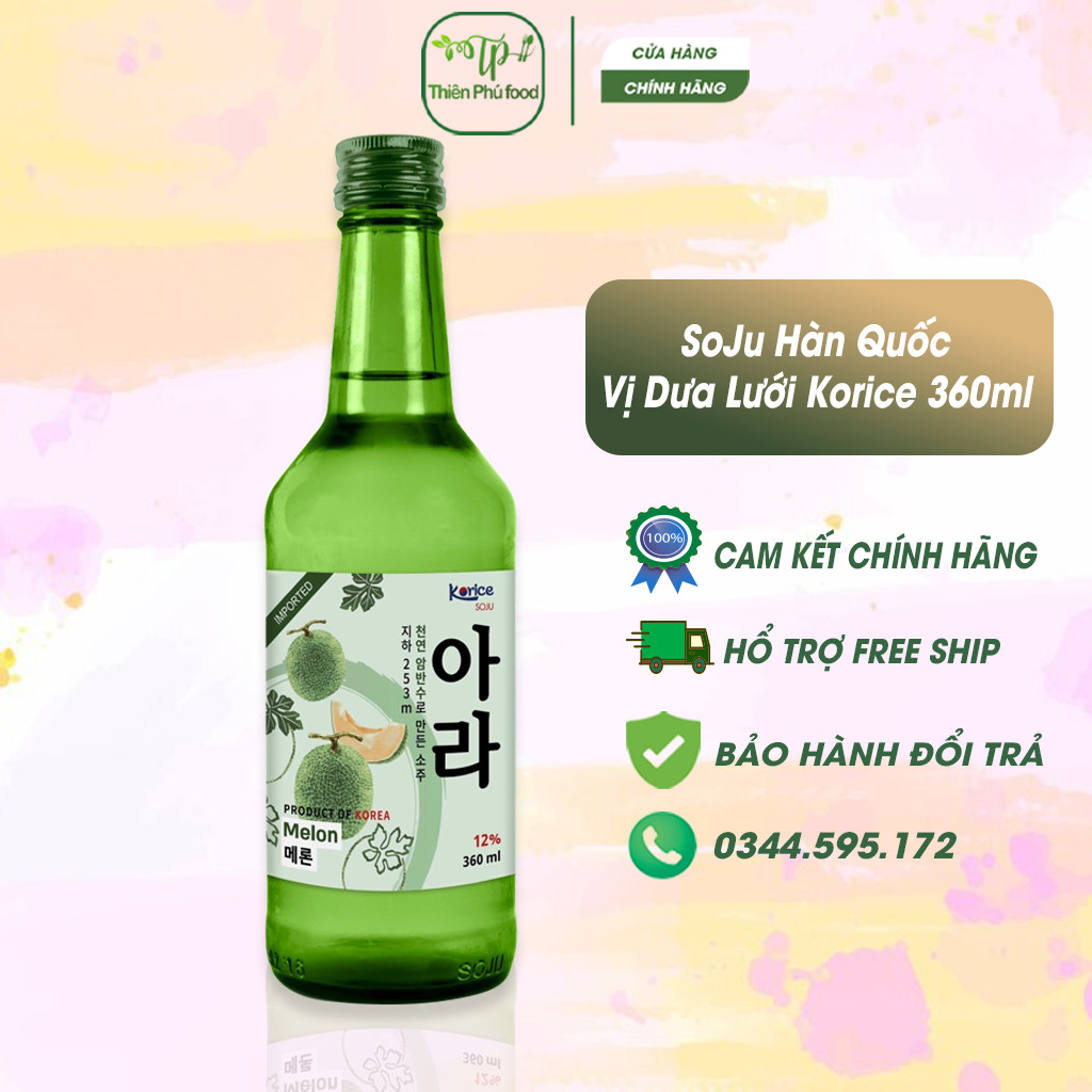 SoJu Hàn Quốc Vị Dưa Lưới Korice 360ml