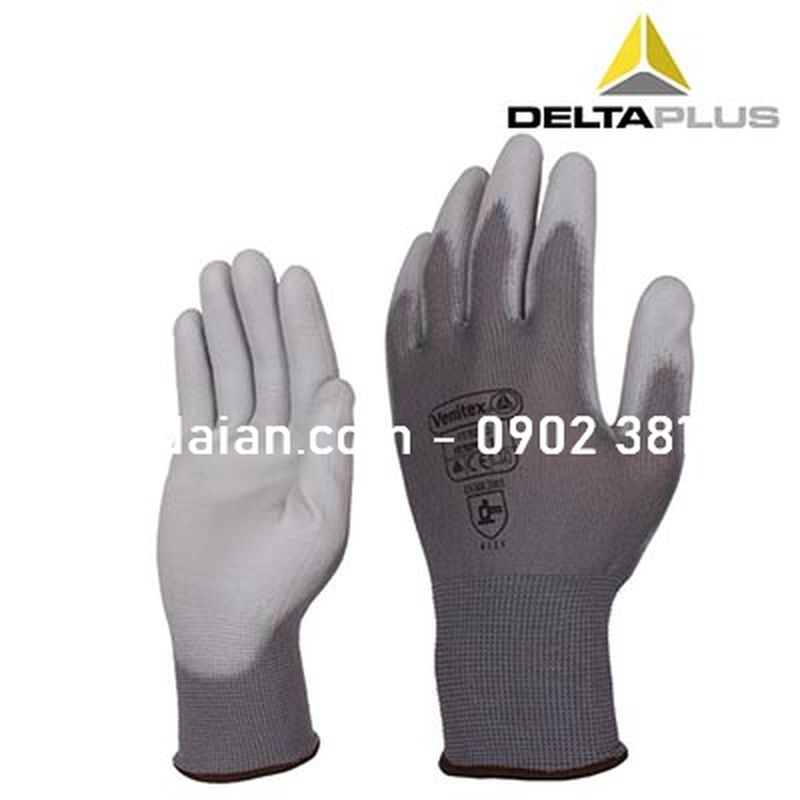 Găng tay phủ PU chống dầu DELTAPLUS VE702PG