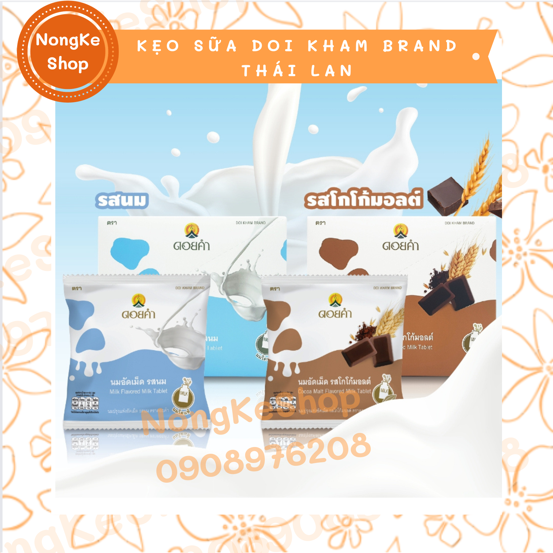 Kẹo sữa bò DOI KHAM BRAND Thái Lan