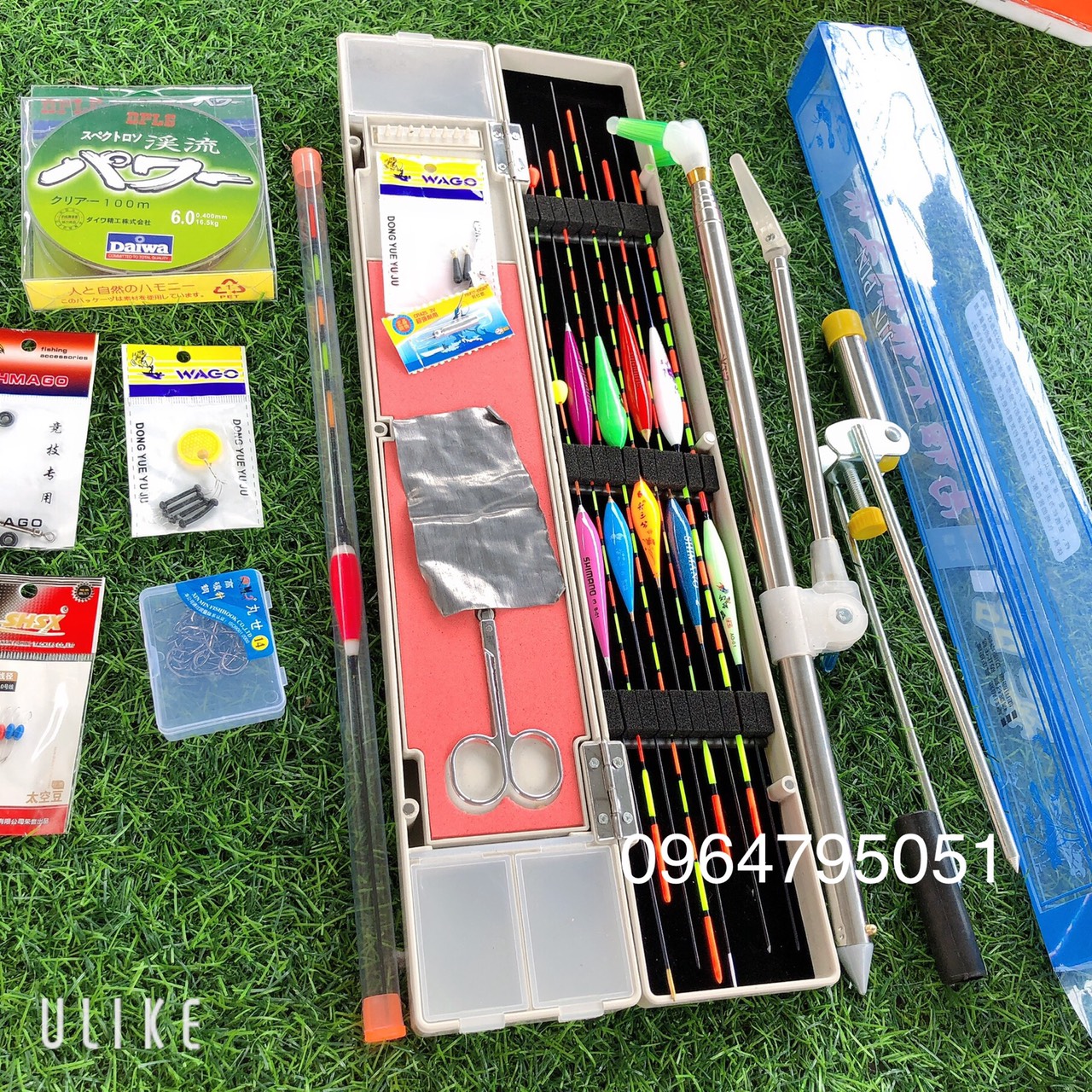 combo phao câu đài kèm chống cần