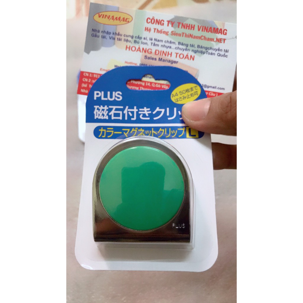 Nam châm kẹp giấy plus nhật bản D43mm