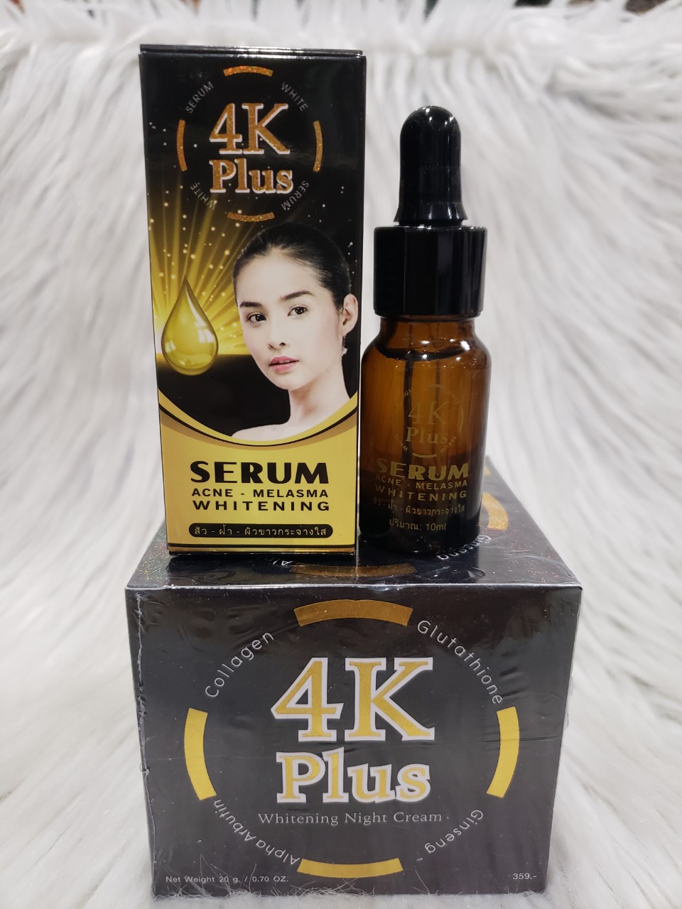 [HCM]COmbo serum 4k plus và kem mặt 4k  thái lan chính hang chống lao hoa da ngua mụn