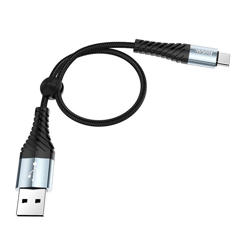 Cáp sạc HOCO X38 USB to Lightning / Micro / TypeC dài 25cm chất liệu dây dù
