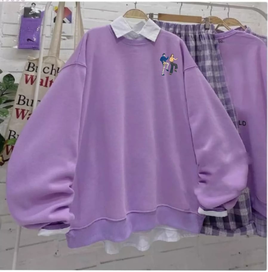 Áo nỉ sweater đôi bạn thân (trọng lượng từ 40kg đến 75kg )