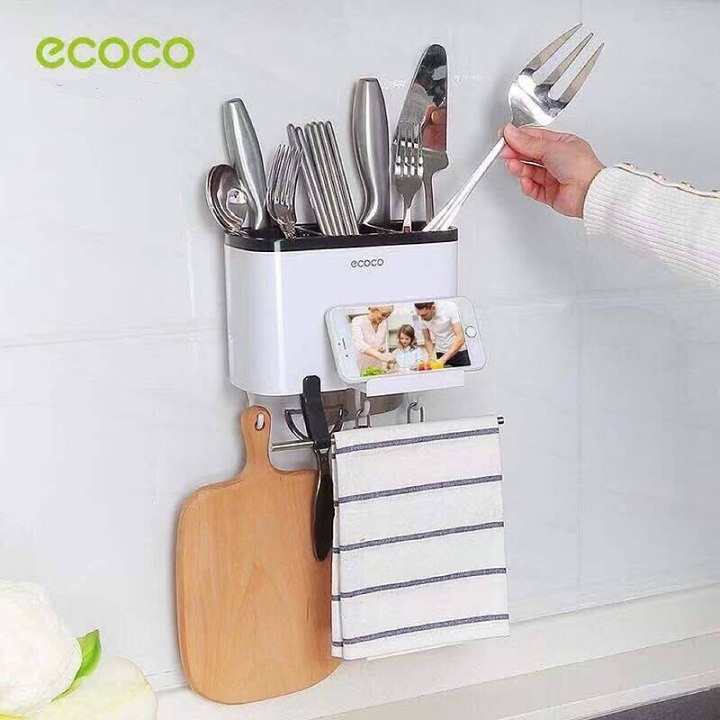 Kệ nhà bếp đa năng cắm dao đồ dùng  ecoco 1801 dán tường