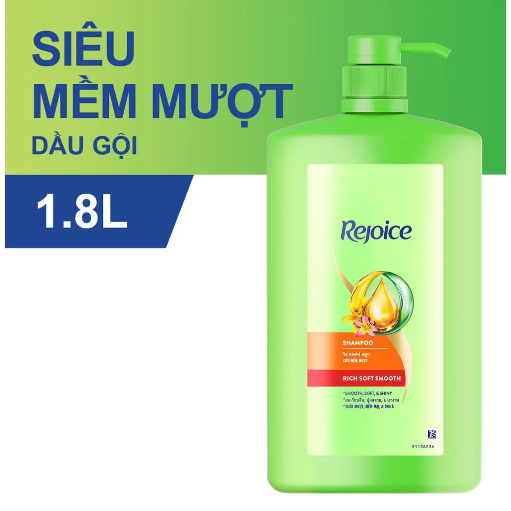 Dầu gội rejoice chai 1.8l siêu mềm mượt
