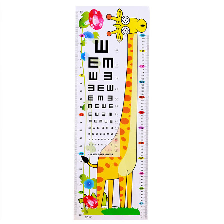 Thước đo chiều cao hình con vật đáng yêu cho bé - Decal dán tường đo chiều cao cho bé