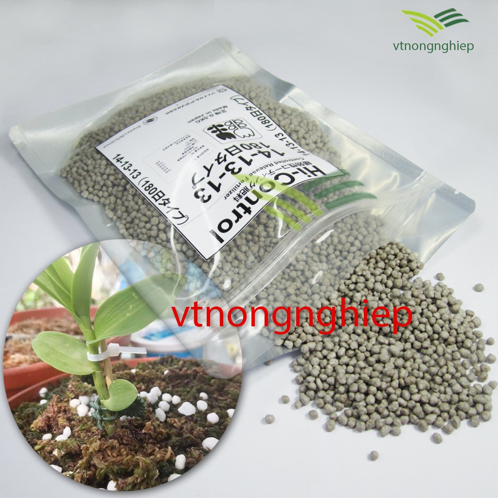 Phân chì tan chậm Nhật Bản Hi-Control, npk 14-13-13, túi 500(g)