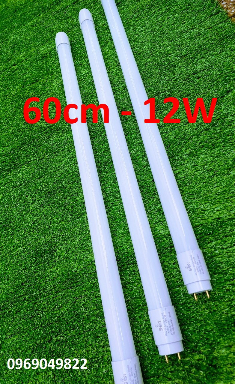 3 bóng đèn led tuýp 6 tấc 60cm 12w ánh sáng trắng