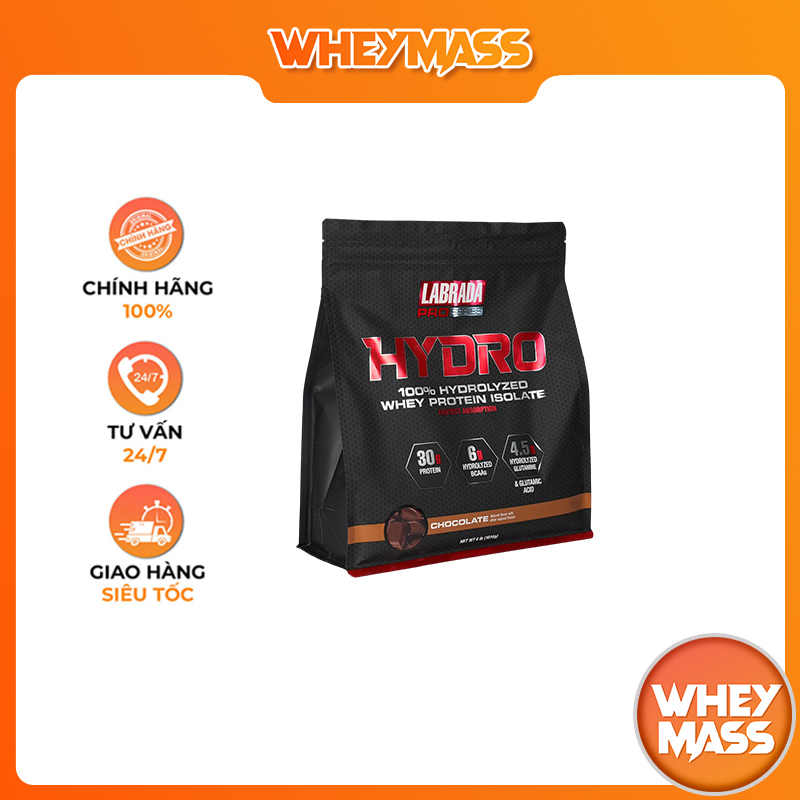 Sữa Hỗ Trợ Tăng Cơ Bắp LABRADA HYDRO 100% HYDROLYZED WHEY PROTEIN ISOLATE 4 LBS