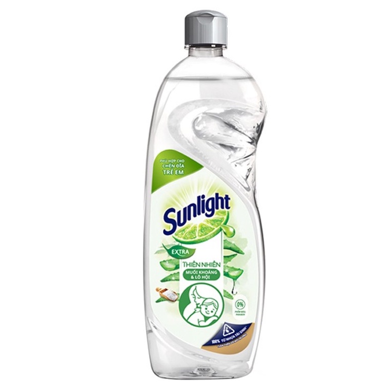 3 Chai Nước rửa chén Sunlight Thiên Nhiên 370g