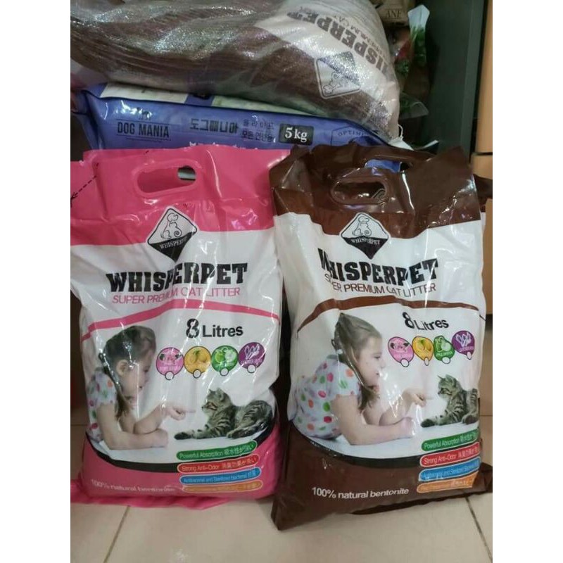 Cát Whisper Pet 8l cho mèo(Lavender+Chanh+Táo)