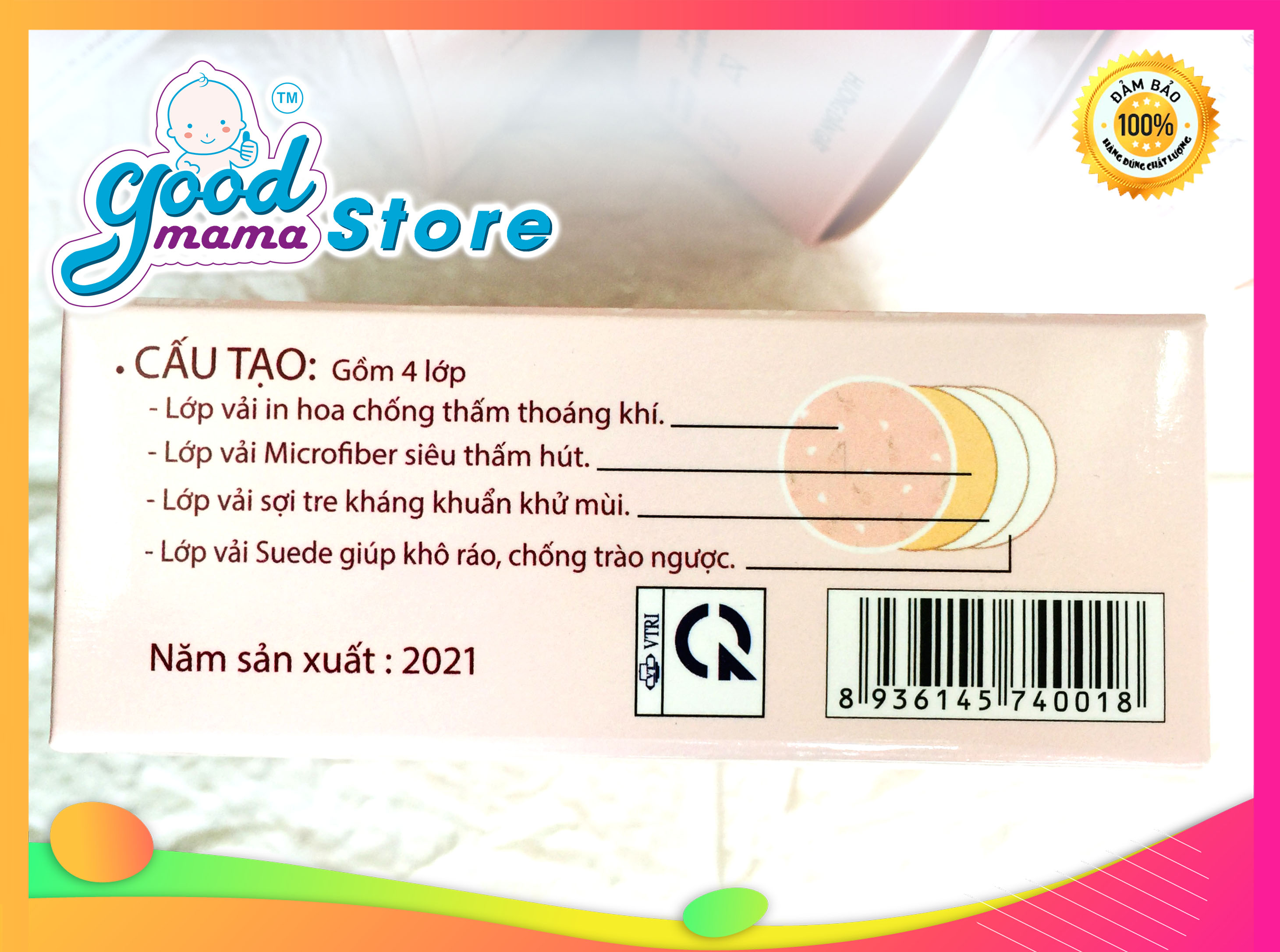 1 hộp( 8 miếng) thấm sữa Goodmama
