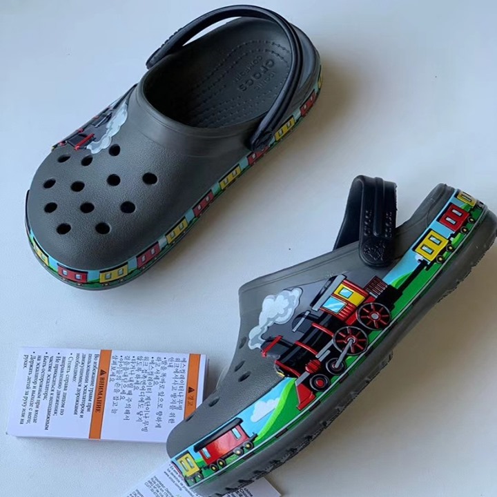 Sục BAND CROCS in hình tàu hỏa 3D