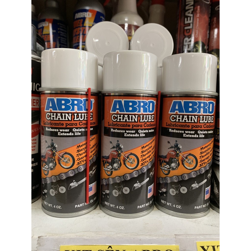 [HCM][BẢO DƯỠNG SÊN XÍCH CỦA MỸ] Chai xịt sên Abro Chain Lube 200ml