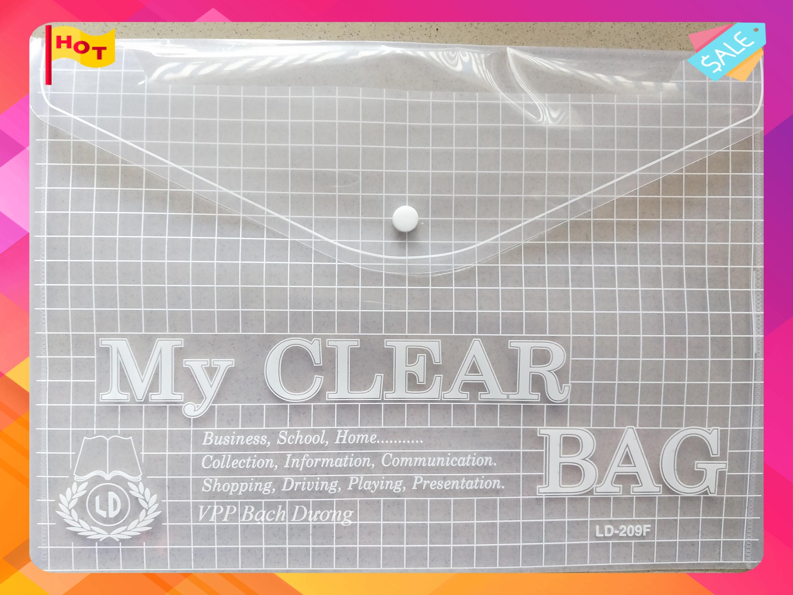 Bìa nút f4 - 12 cái - bìa my clear f4