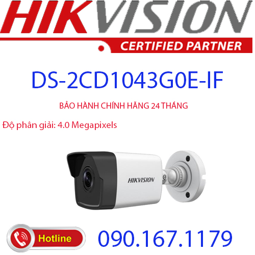 Camera ip hồng ngoại 4.0 megapixel hikvision ds-2cd1043g0e-if