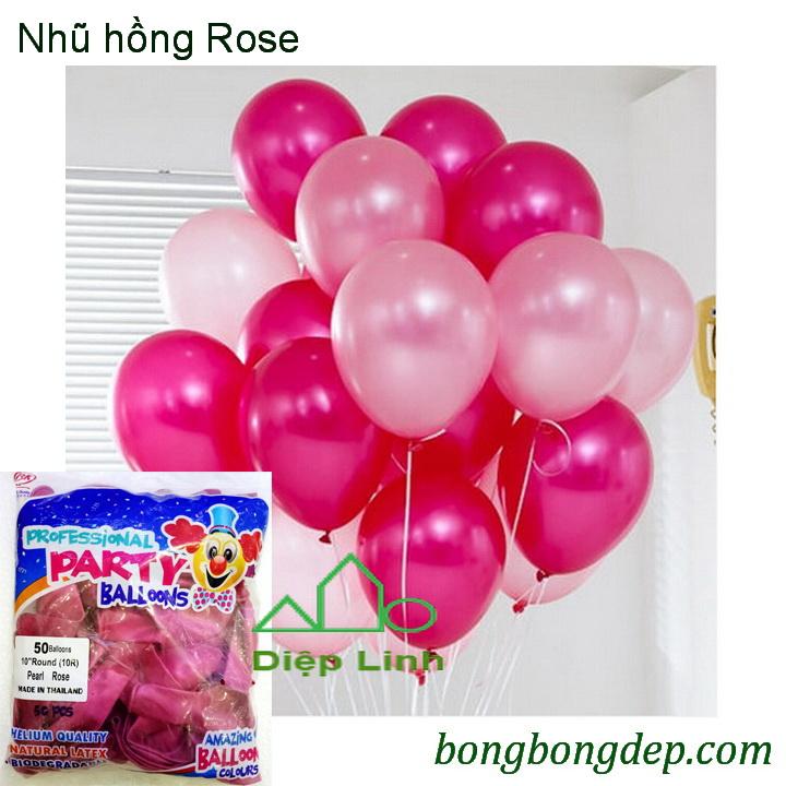50 Bong Bóng Nhũ Thái Lan Nhiều Màu Trang Trí - Diệp Linh