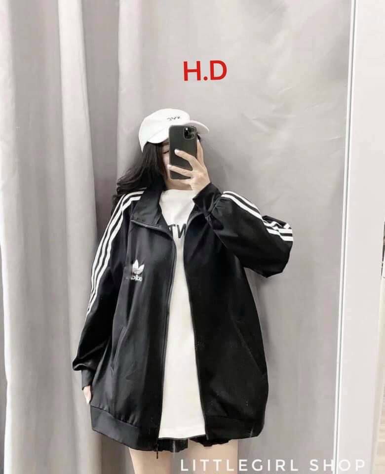 Áo khoác nỉ sọc 3 vạch dáng thể thao