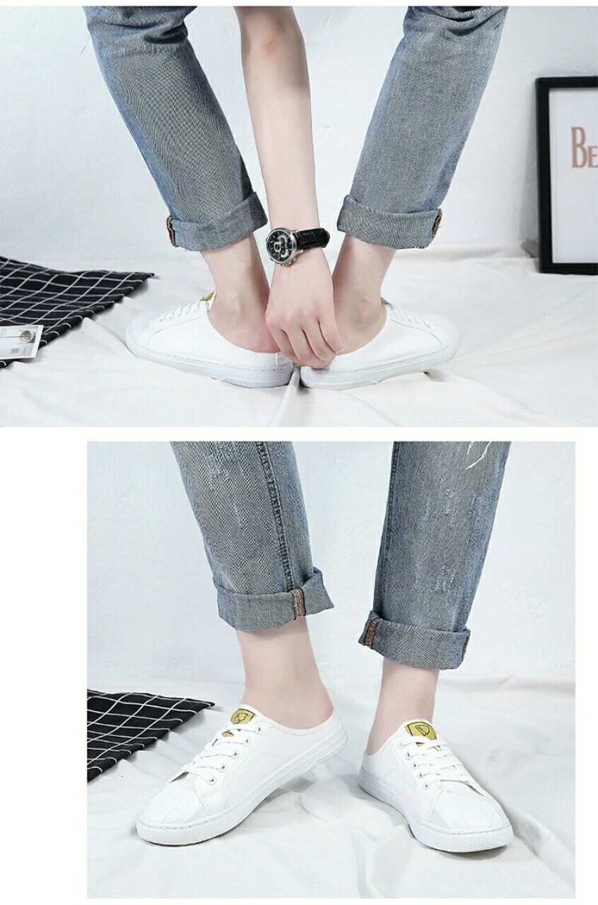 Giầy sục nam dây buộc phong cách
