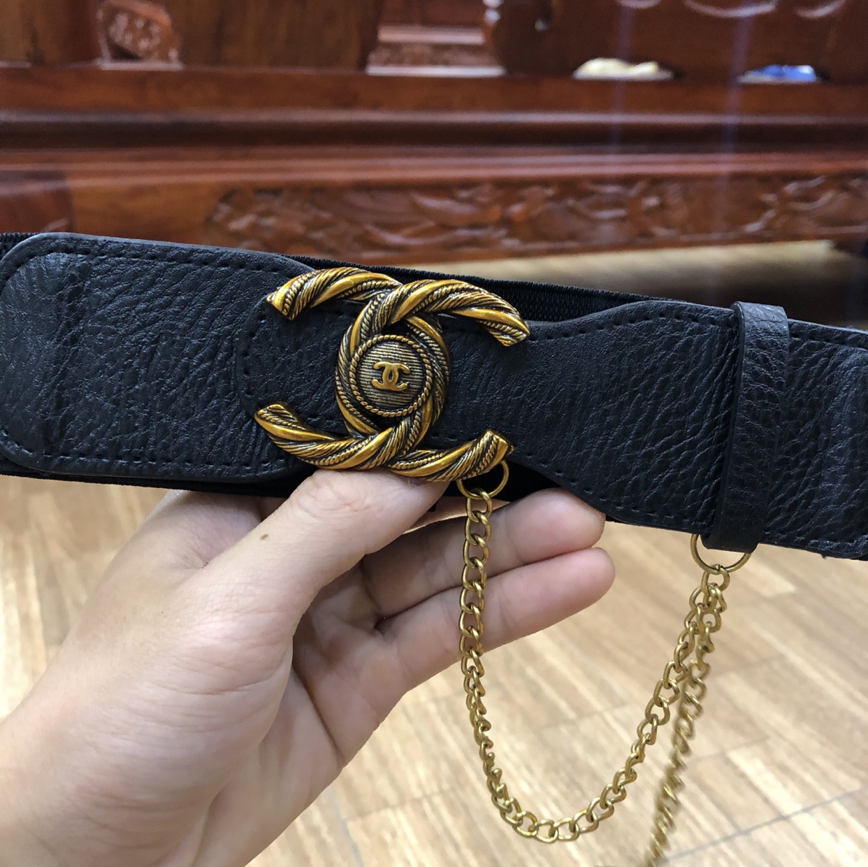 đai váy phối đầm, thắt lưng nữ phối đồ bản xích 4cm