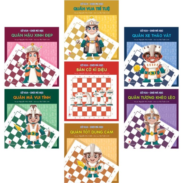 Combo bộ sách cờ vua, Chơi mà học (trọn bộ 7 cuốn)