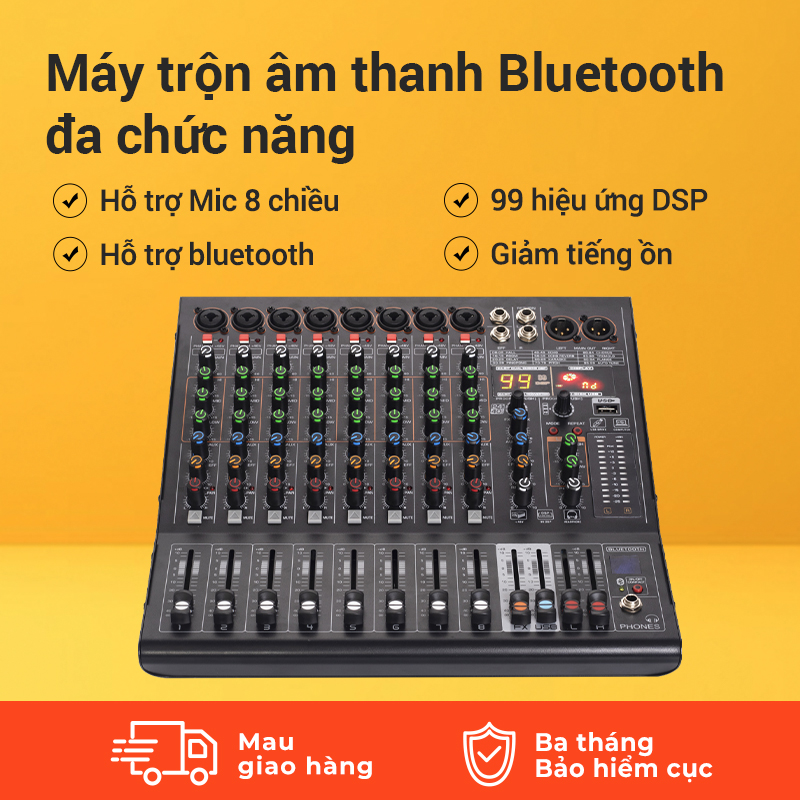 Mixer nx800 USB interface Bluetooth audio mixer 8-channel professional audio mixer compatible with a variety of audio equipment fast delivery