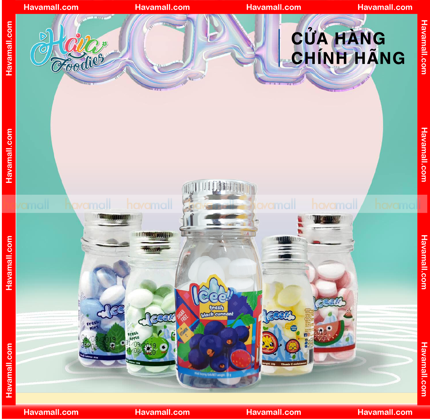 [HÀNG CÔNG TY NHẬP KHẨU] Kẹo Icee Vị Lý Chua Đen – Icee Candy Black Currant 23g