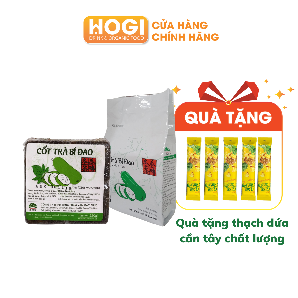 CỐT TRÀ BÍ ĐAO WONDERFUL 550G