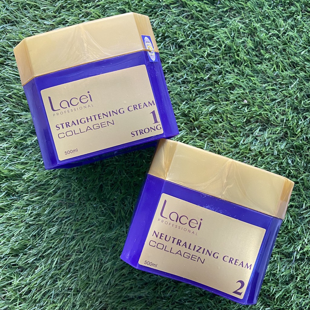[HCM]Thuốc duỗi tóc Collagen Lacei cao cấp siêu bóng mềm 500mlx2
