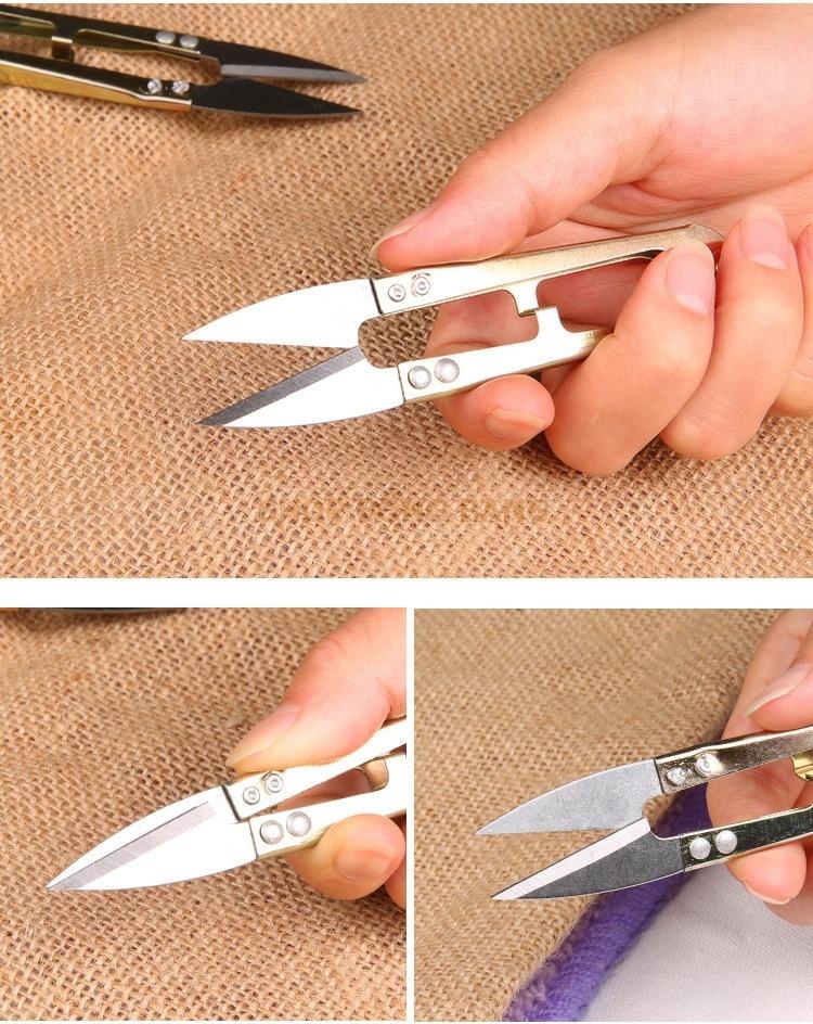 Vi kéo bấm chỉ inox 1 vỉ 12 cây kéo nhấp chỉ inox