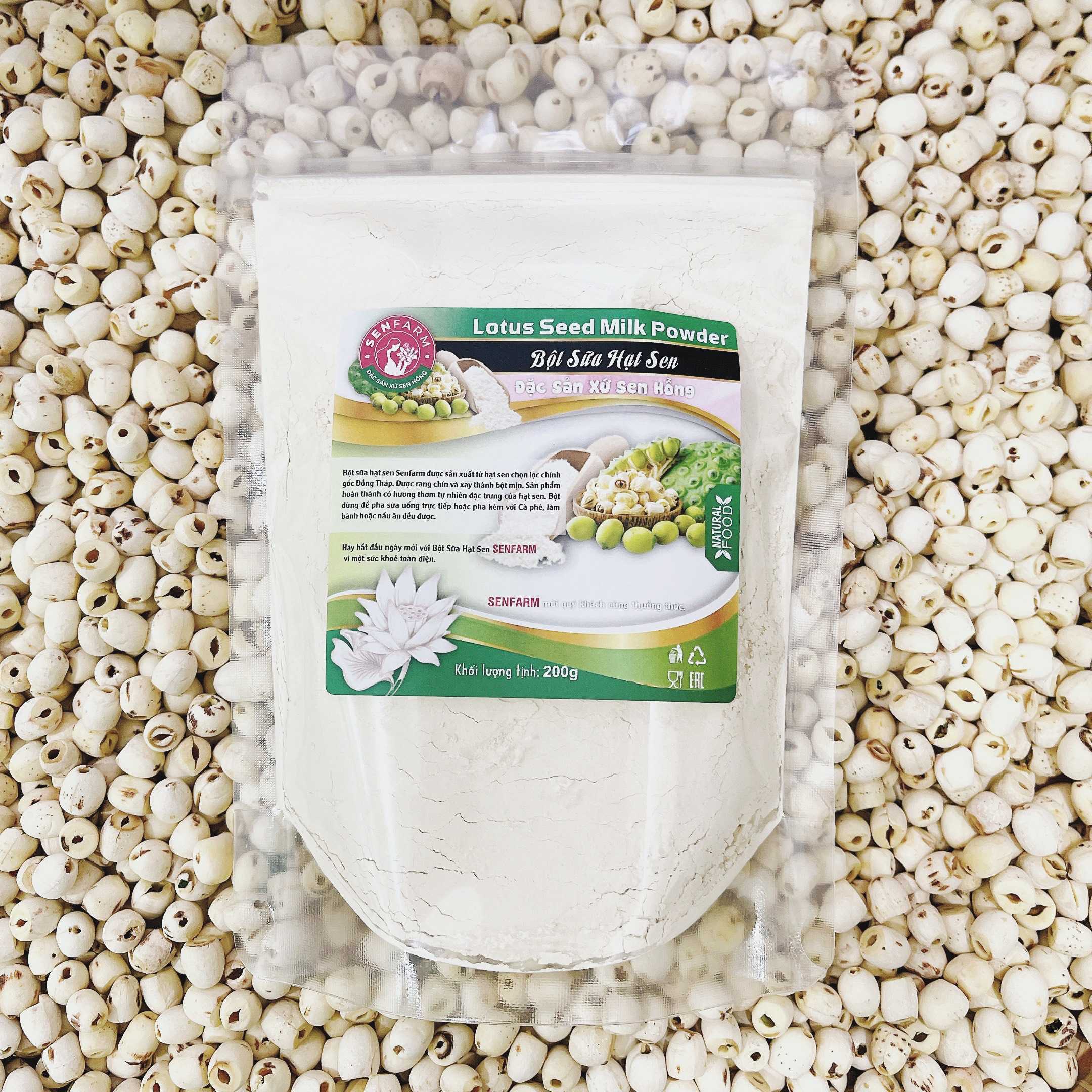 [Ngủ Ngon] Bột Hạt Sen nguyên chất Senfarm - Không Đường