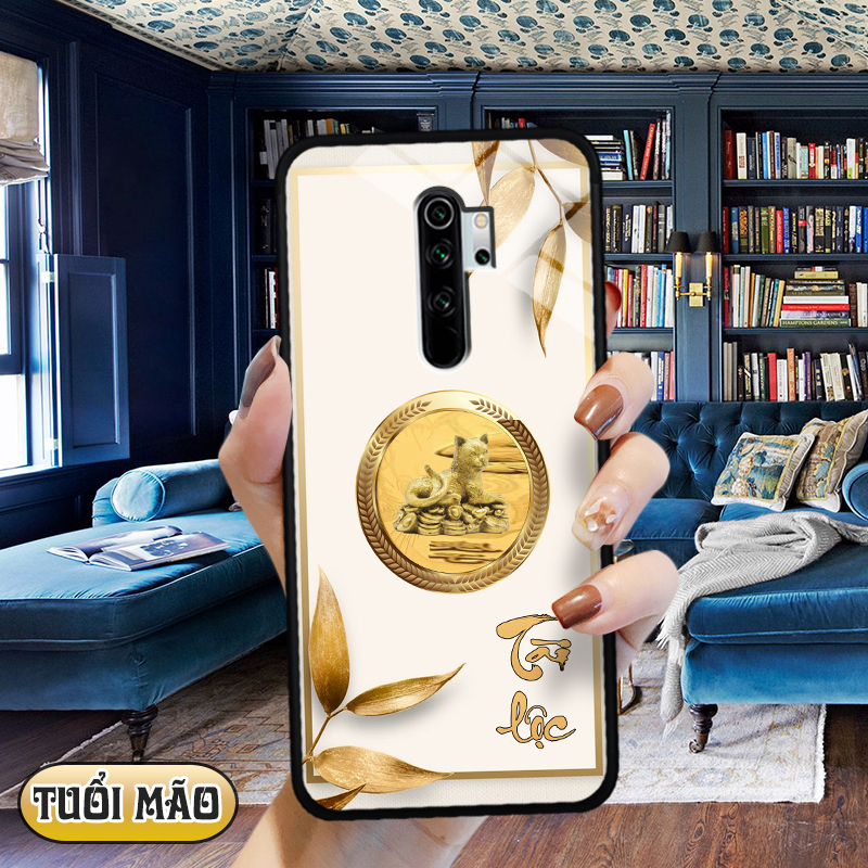 Ốp lưng kính 12 con giáp cho Xiaomi Redmi Note 8 Pro