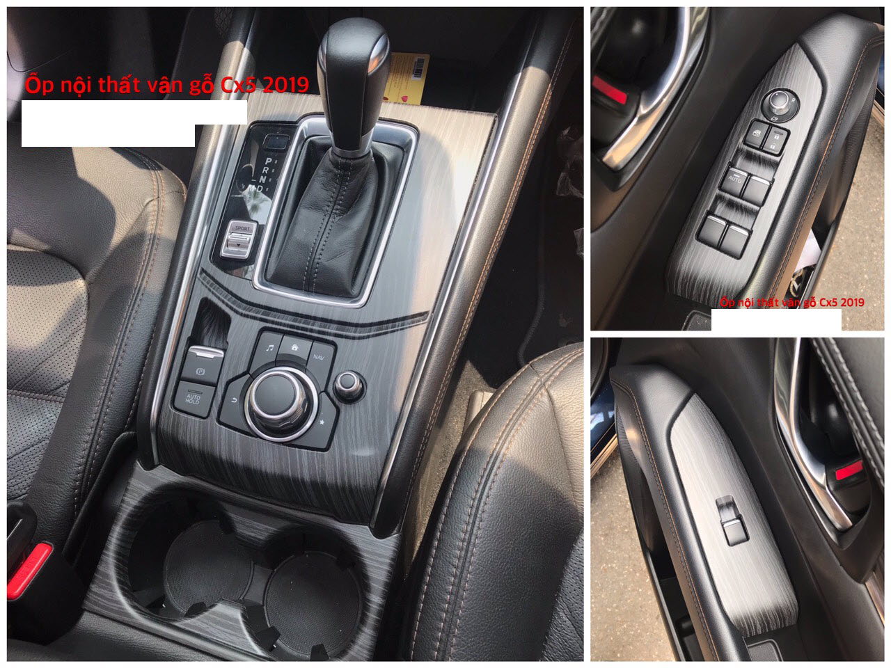 Ốp trang trí nội thất Mazda Cx5 2018 - 2023 vân đá