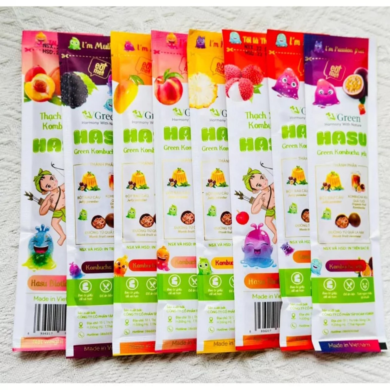 500g Thạch xanh Kombucha Hasu siêu ngon đặc biệt