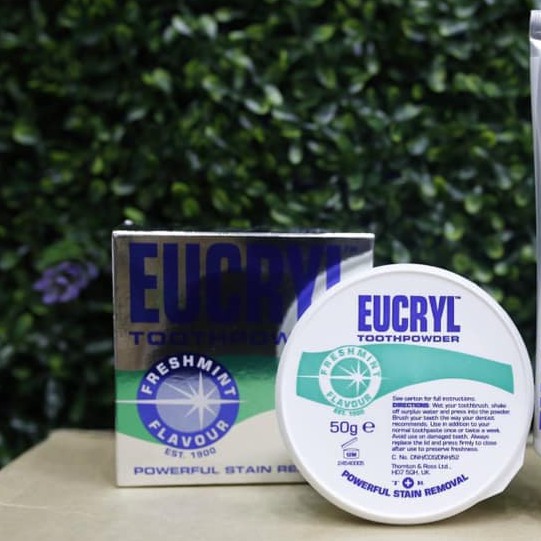 Bột Tẩy Trắng Răng Bạc Hà Eucryl Toothpowder (50g).