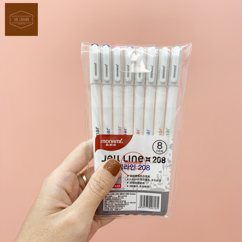 [HCM]Bộ bút màu Monami Jell Line 208