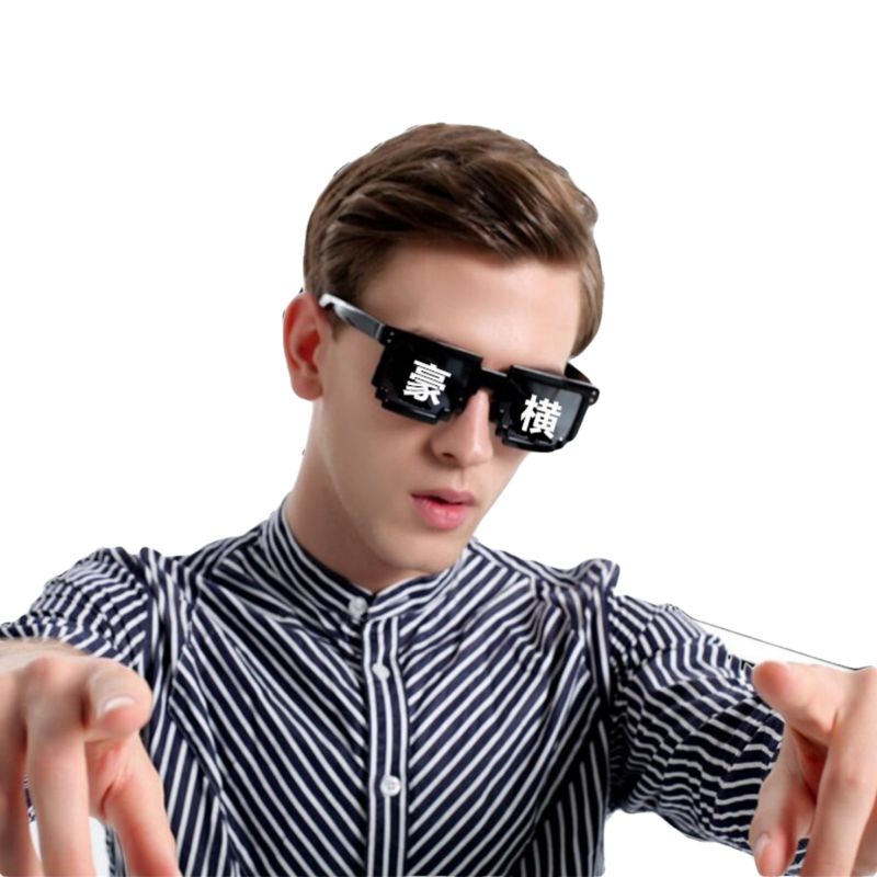 GMLV Kính Mát Thug Life Meme 8 Bit