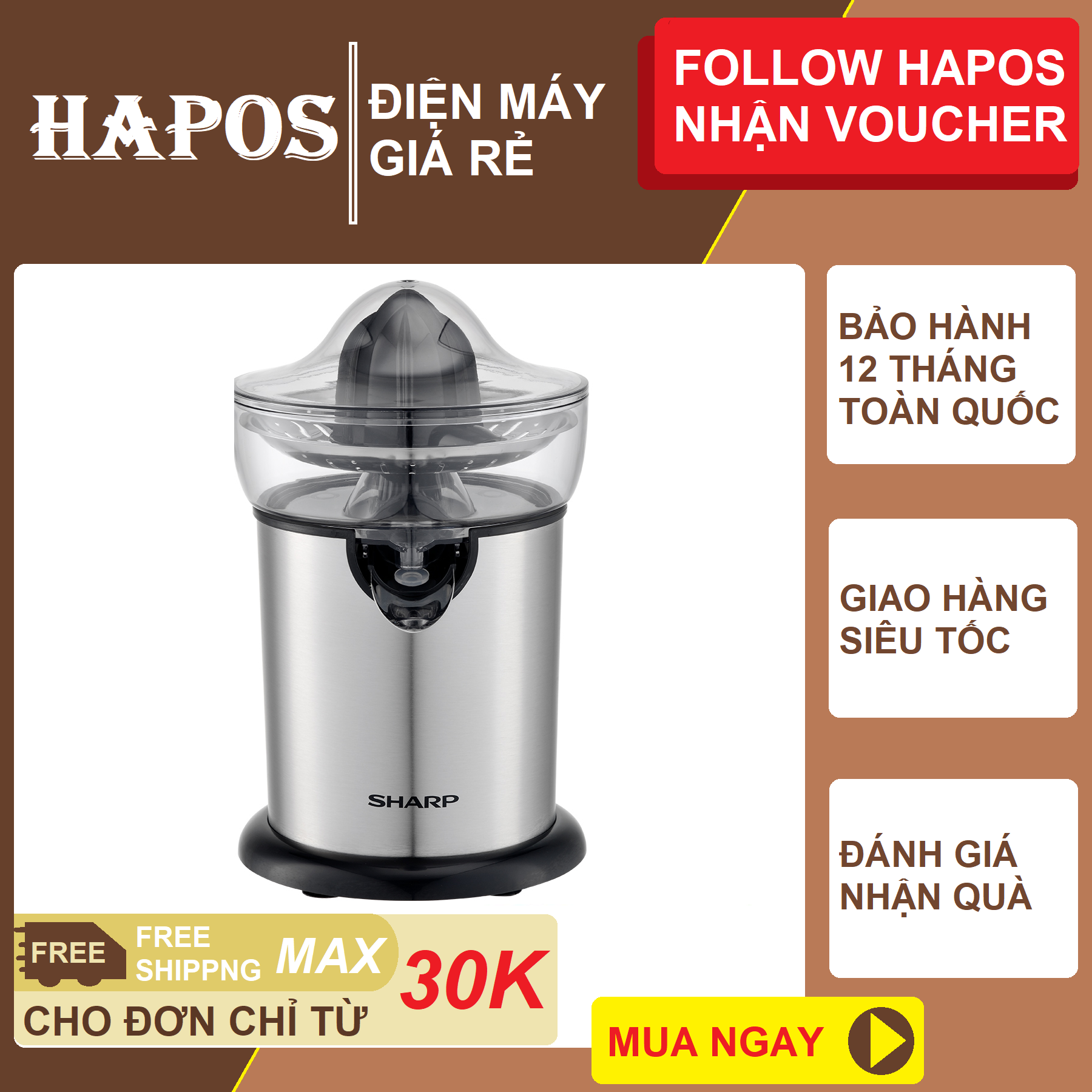 Máy Vắt Cam Sharp EJ-J130-ST