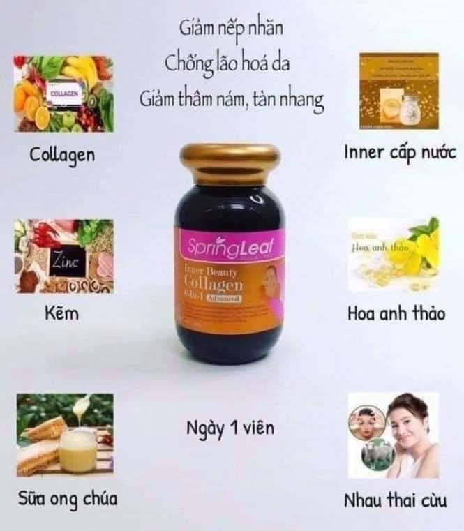 90 viên - Springleaf Inner Beauty Collagen 6-in-1 90 capsules