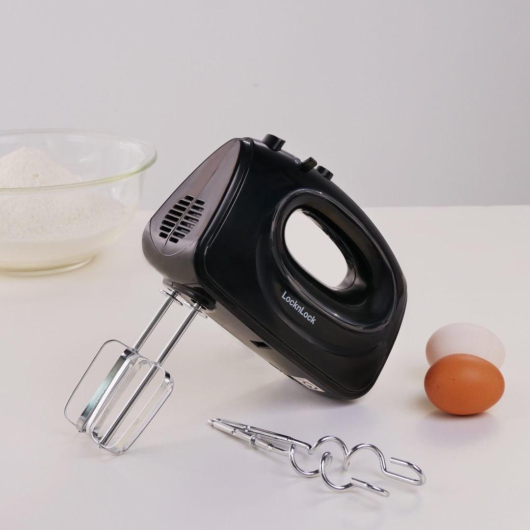 Máy đánh trứng LocknLock Hand Mixer - hai bộ que đánh EJM501DGRY- T2CMALL