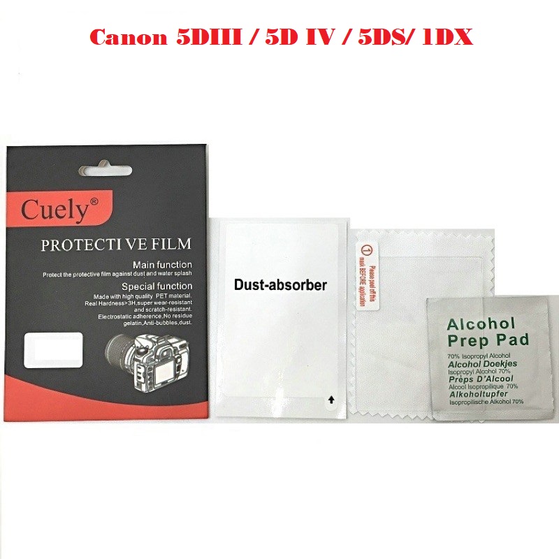 Miếng dán cường lực màn hình lcd cho máy ảnh canon 5diii, 5d iv, 5ds, 1dx