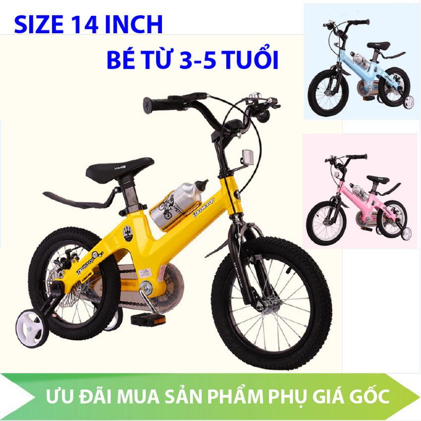 >> BÁO GIÁ VALI KÉO NGANG PHI CÔNG VẢI CAO CẤP 2 BÁNH XE TO SIZE 18 INCH TK009 | Shopee Lazada Sendo Tiki mới nhất 92 Xe đạp cho bé Vinta A284 size 14 inch cho bé trai bé gái từ 3-5 tuổi, hợp kim magie siêu bền, lốp cao su bám đường tốt, có kèm 2 bánh phụ chống đổ an toàn cho bé