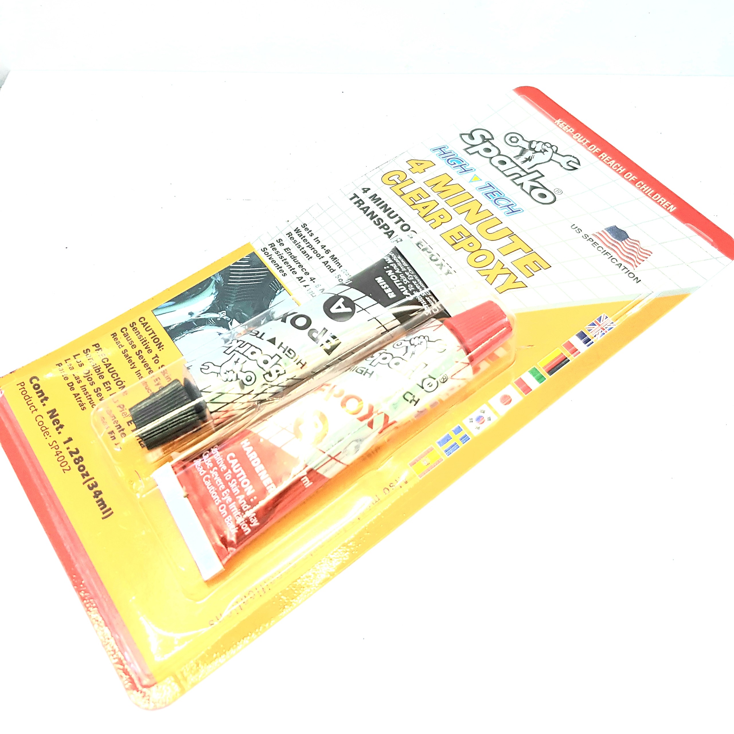 [HCM]Keo AB Sparko 4 Minute Clear Epoxy 2 thành phần 17mlx2