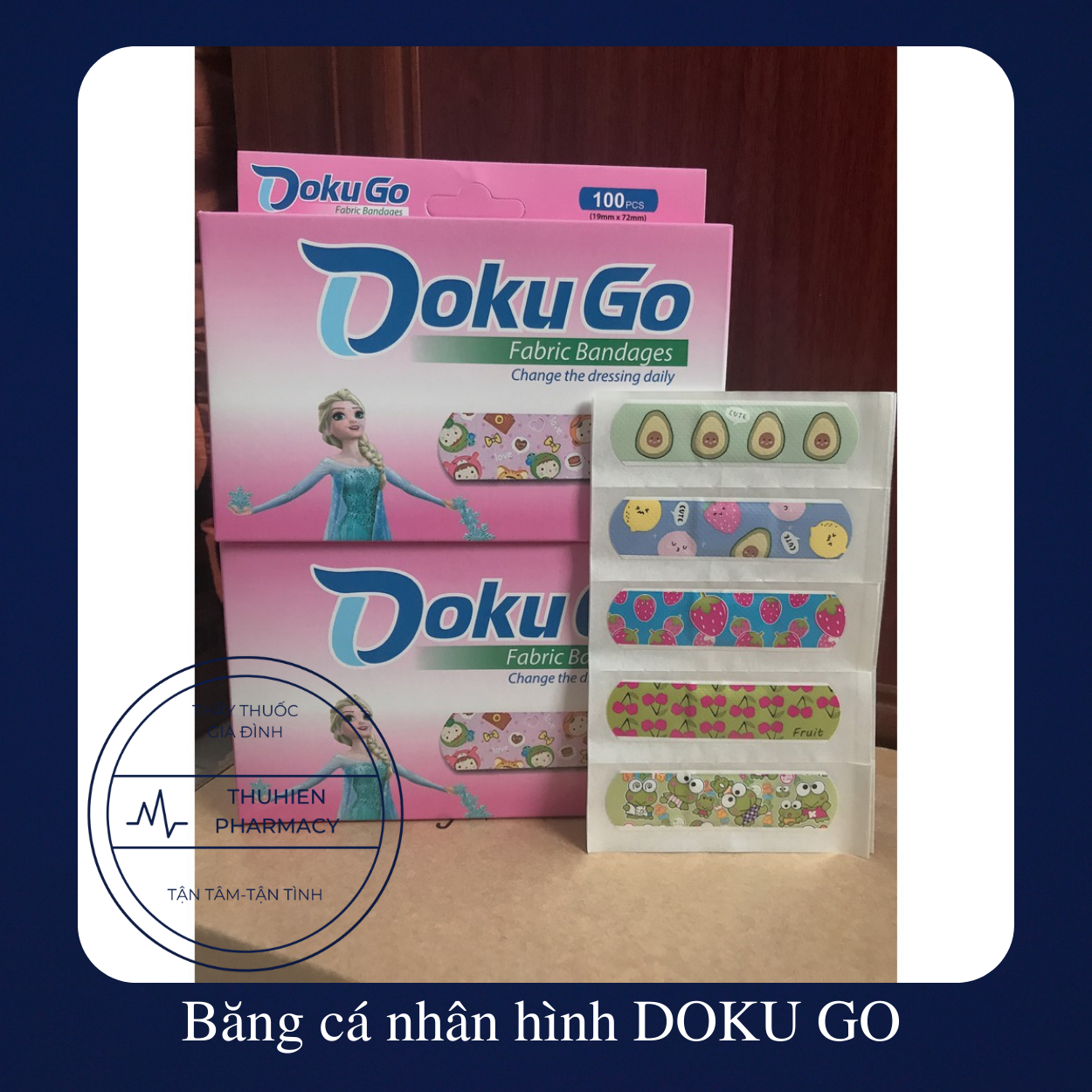 Băng dán cá nhân, urgo hình dễ thương Dokugo 100 miếng