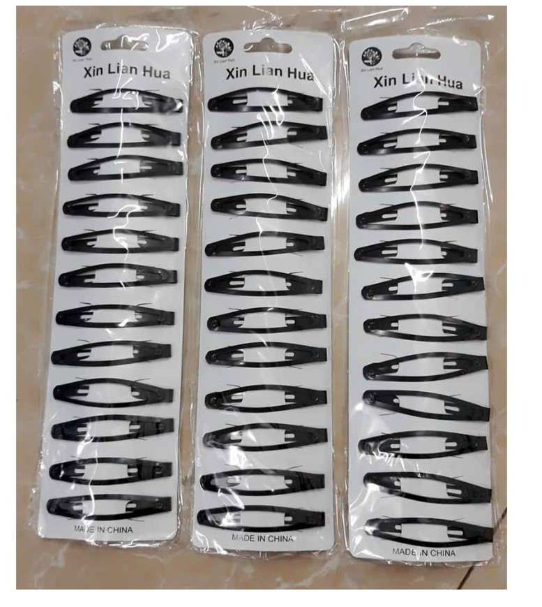 Vỉ kẹp tóc đen 12 cái