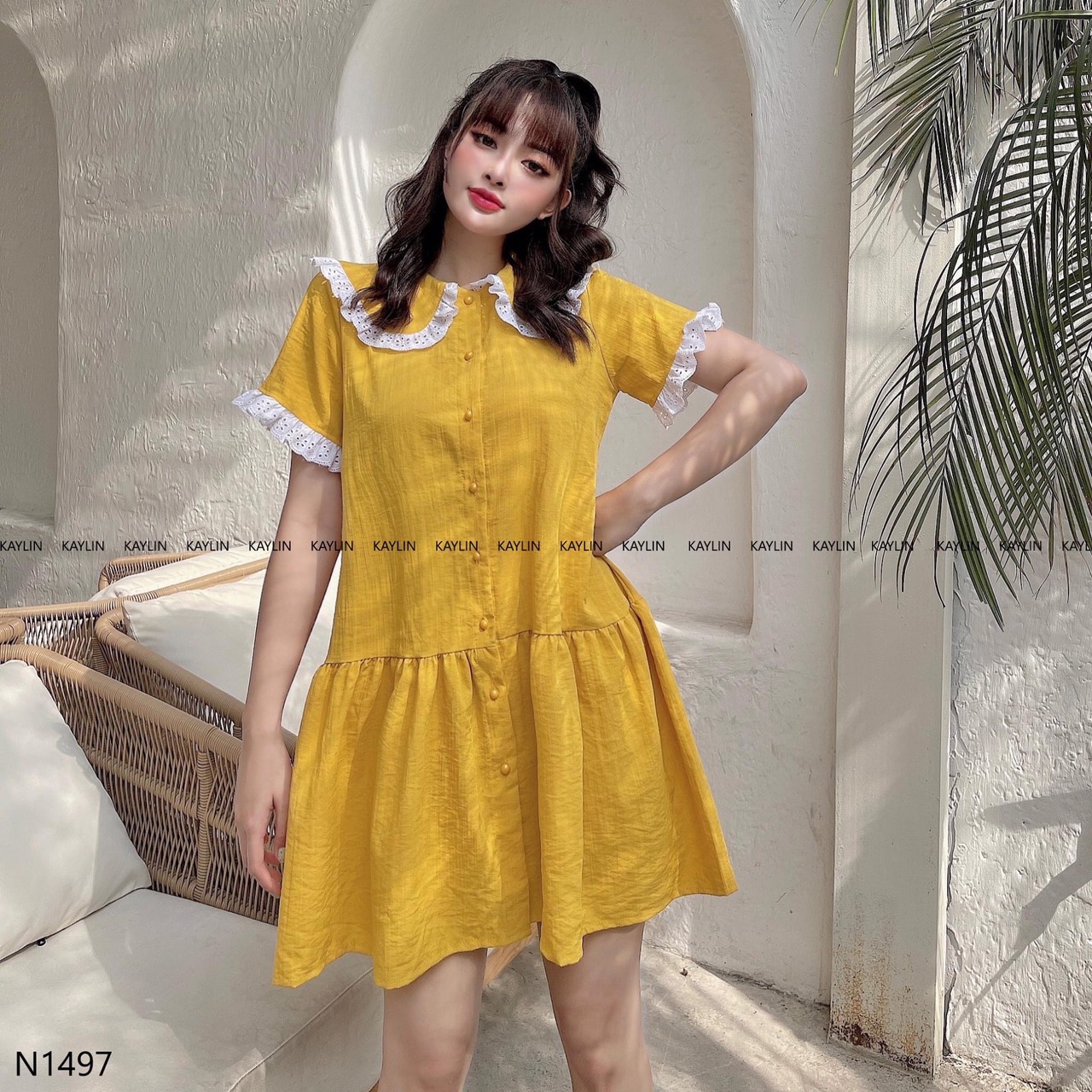[HCM]Đầm kate bánh bèo dễ thương