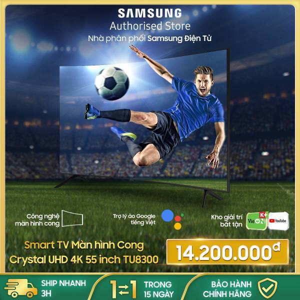 Bảng giá [Trả góp 0%]55TU8300 - Smart TV  Samsung Màn hình cong Crystal UHD 4K 55 inch TU8300 2020