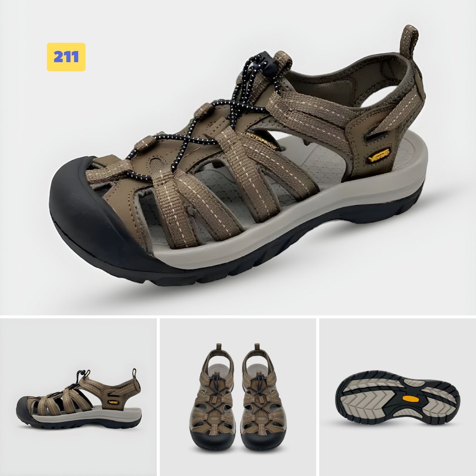 Giày sandal nam bít mũi Vento SD08003 có big size 44