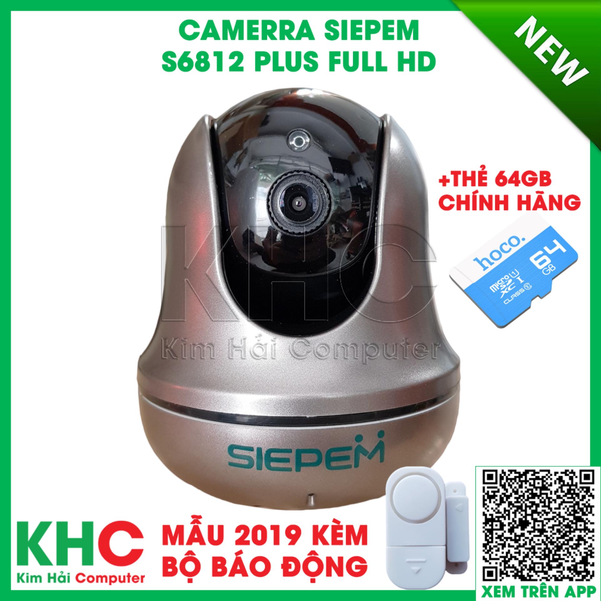 Mẫu 2019 - Tiếng Việt - Siepem S6812 Plus + Thẻ 64GB + Bộ báo động ...